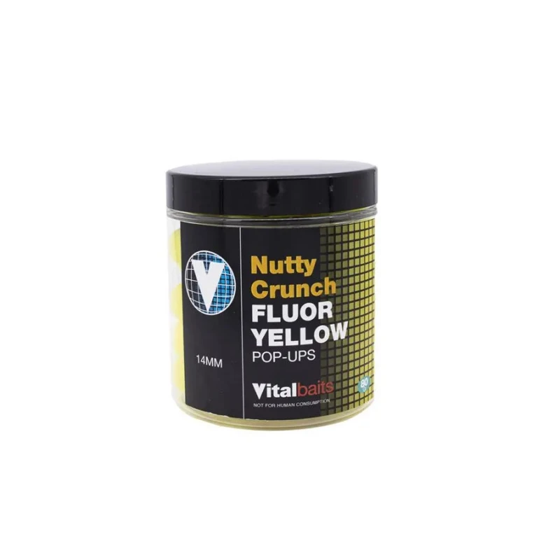 Vital Baits Pop-ups Nutty Crunch Fluor Yellow 80g 4 Vital Baits Pop-ups Nutty Crunch Fluor Yellow 80g – Bild 2