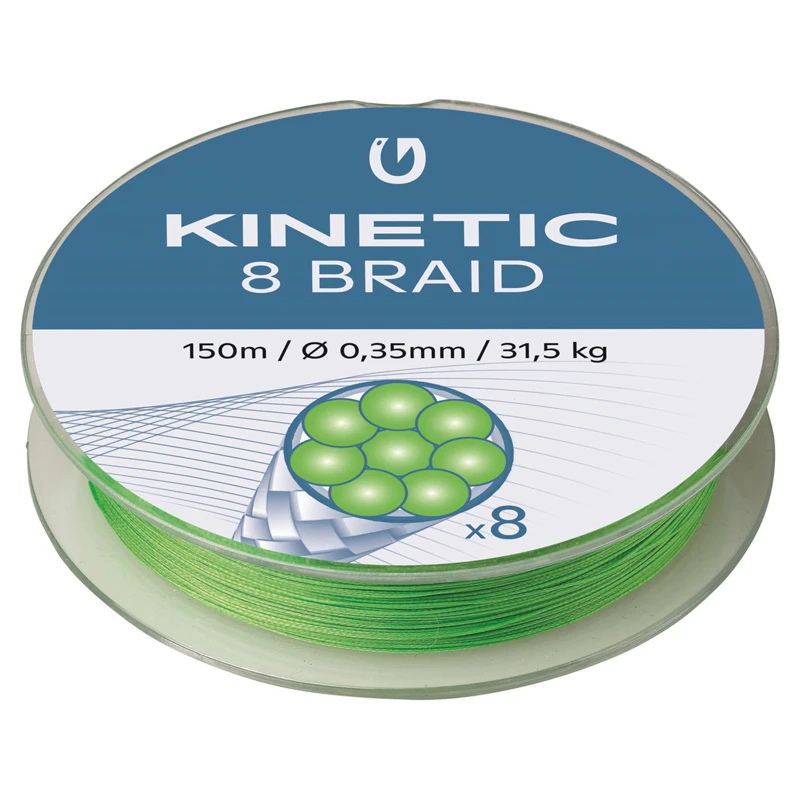 Kinetic 8 Braid 150m Fluo Green 3 Kinetic 8 Braid 150m Fluo Green